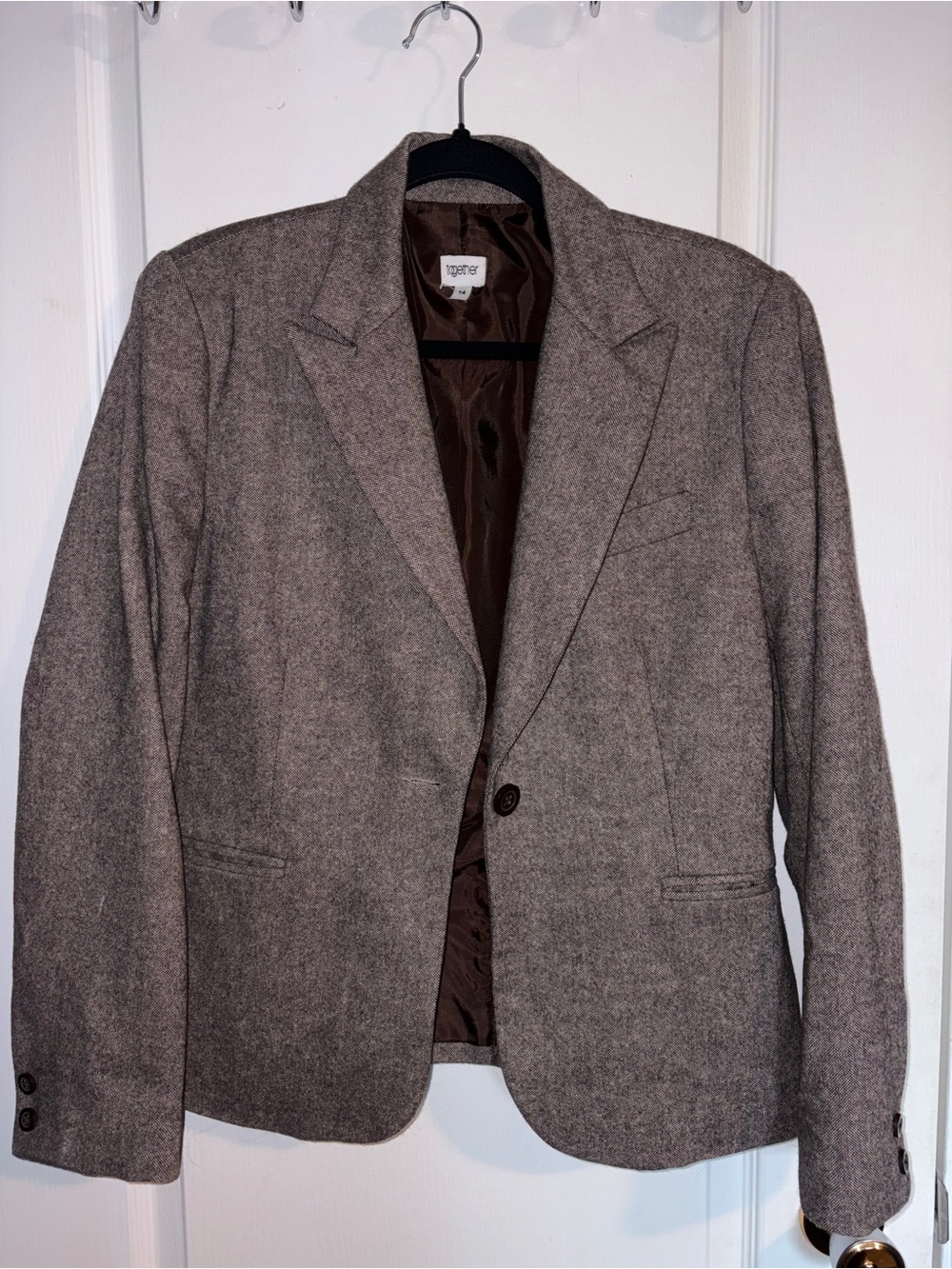 Together Brown Tweed Women's Blazer